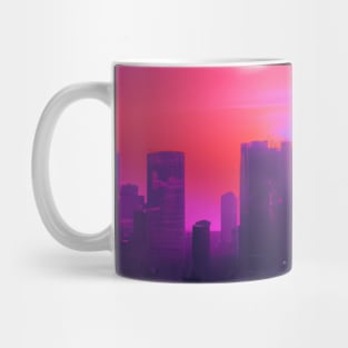 Synthwave Sunset Over Tokyo Mug